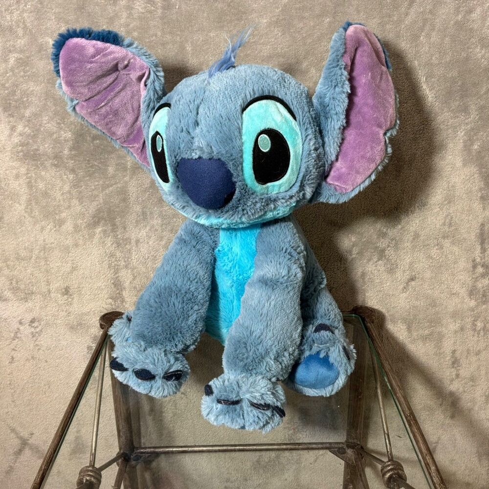 Disney Lilo & Stitch sitting Stitch Blue Plush Stuffed Animal 16 inches